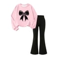 thumbnail image 3 of Cethrio Girls Outfit Sets Long Sleeve, Casual Printed 2 Piece Spring Fall Girls Clothing Sets Pink Size 5-6 T, 3 of 4