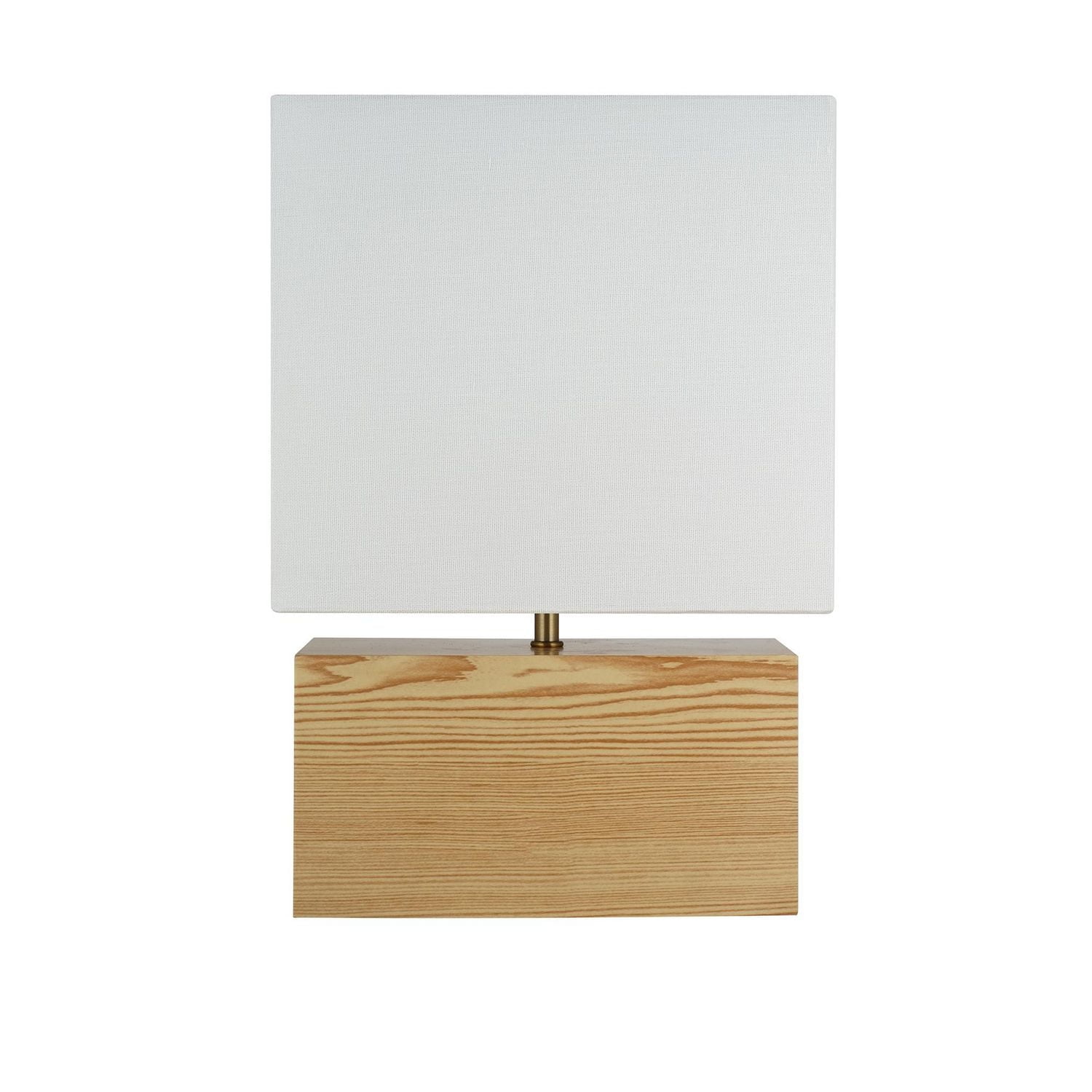 hometrends Faux-Blonde Wood Rectangular Accent Lamp