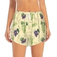 thumbnail image 4 of Lsque Green And Purple Grapes Printed Women's Running Shorts with Liner Pockets,Elastic Quick Dry Workout Athletic Gym Yoga Shorts,Womens High Waist Shorts-Medium, 4 of 9