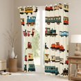 thumbnail image 3 of Castle Fairy Whimsical Steam Train Curtains Pack of 2 (42x84 Each) for Toddlers, Classic Locomotive Curtains Blackout for Bedroom, Red Orange Green, 3 of 6