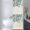 thumbnail image 3 of Blue Teal Botanical Window Privacy Film, Weeping Fall Eucalyptus Leaves Rustic Static Cling UV Sun Blocking Heat Control Window Tint, Non-Adhesive One Way Windows Privacy Cover 17.7''x78.7'', 3 of 7
