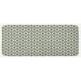 thumbnail image 1 of Ikat Kitchen Mat, Pale Toned Indonesian Traditional Ogee Shapes South Abstract Vintage, Plush Decorative Kitchen Mat with Non Slip Backing, 47" X 19", Grey Yellow White, by Ambesonne, 1 of 1