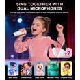 thumbnail image 4 of Greadio Portable CD Player Karaoke Machine, Dual Mics, Voice Changer, RGB Lights, Bluetooth, TF/USB/AUX Support, 4 of 7