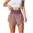 thumbnail image 4 of vigerkar Women's Athletic Running Shorts High Waisted with Pockets, Workout Dolphin Gym Yoga Biker Shorts (Khaki, L), 4 of 7