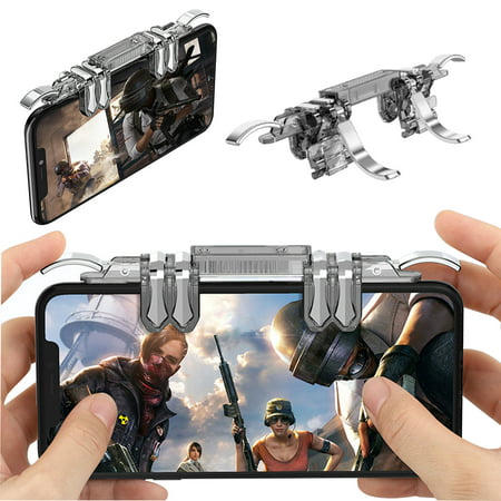 PUBG Mobile Game Controller & Best Shooting 6 Finger Controller Trigger for iPhone Android, Comfortable Gamepad with Shooting Buttons for All Phones Rules of Survival (Best Rhythm Games Android)