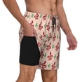 thumbnail image 2 of Naloa Snake Print Men Swim Trunks with Compression Liner ,Board Shorts,Men's Swim Shorts with Drawstring and Elastic Waistband-3X-Large, 2 of 6