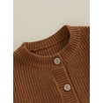 thumbnail image 6 of Wassery Baby Girls Knitted Cardigan Sweater 3M 6M 12M 18M Toddler Girls Long Sleeve Button Closure Knitted Tops Casual Warm Autumn Winter Clothes for Infant Girls, 6 of 8