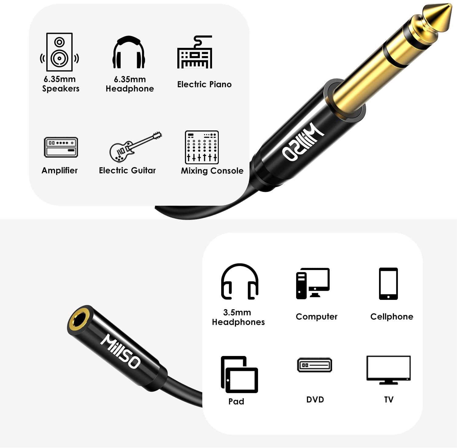 Female Stereo Jack Audio Adapter 