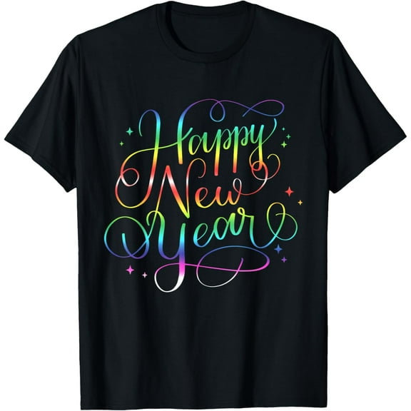 Happy new year 2025 nye years eve family party countdown T-ShirtMen and women, Black T-shirt, size: Extra large