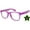 Purple / Clear, variant on Retro Sunglasses - Glow in the Dark Pink Frame / Clear Lens