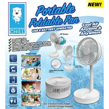 Solasa 3-Speed Electric Portable Foldable Fan