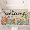 thumbnail image 4 of Floral Welcome Door Mat, Spring Summer Flower Front Doormat, Home Indoor Outdoor Decor Non Slip Entrance Rug 30x17 Inches, 4 of 6