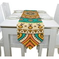 thumbnail image 2 of 13x90in SKYSONIC Rectangle Cloth Table Runner Vintage Motifs Table Cover for Wedding Birthday Holiday, 2 of 5