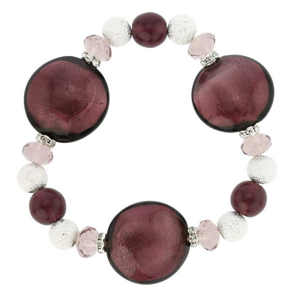 GlassOfVenice Murano Glass Magic Bracelet - Plum