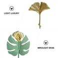 thumbnail image 5 of Raindrops 3-Piece Decorative Wall Hooks Set Leaf Shape Lightweight Practical Bag Hangers for Home and Office, 5 of 8