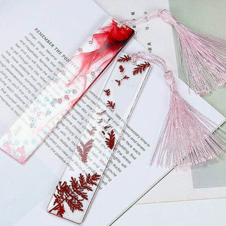 2/4/8PCS Rectangle Silicone Bookmark Mold DIY Making Epoxy Resin Jewelry Craft Mould