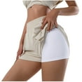 thumbnail image 7 of Tumotour Skirt Shorts For Women Fake Two Piece Sports Shorts Running Casual Loose Breathable Yoga Shorts Summer Tennis Skirt, 7 of 7