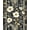 White, Pattern 2, variant on ODIKA 4'x6' Machine Washable Non-Slip Area Rug, Art Garden Geometric Floral Composition High Traffic Rug, White, 218417