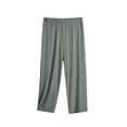 thumbnail image 2 of Nsxcdh Cropped Pants for Women Stretch Solid Color High Waist Slim Fit Elastic Waist Soft Comfortable Loungewear for Yoga Sports Workout Hiking, 2 of 5