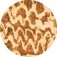 thumbnail image 1 of Ahgly Company Indoor Round Abstract Orange Modern Area Rugs, 7' Round, 1 of 4