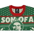 thumbnail image 4 of ELF The Movie Men's Buddy Son of a Nutcracker Ugly Christmas Adult Holiday Knit Pullover Sweater, 4 of 7