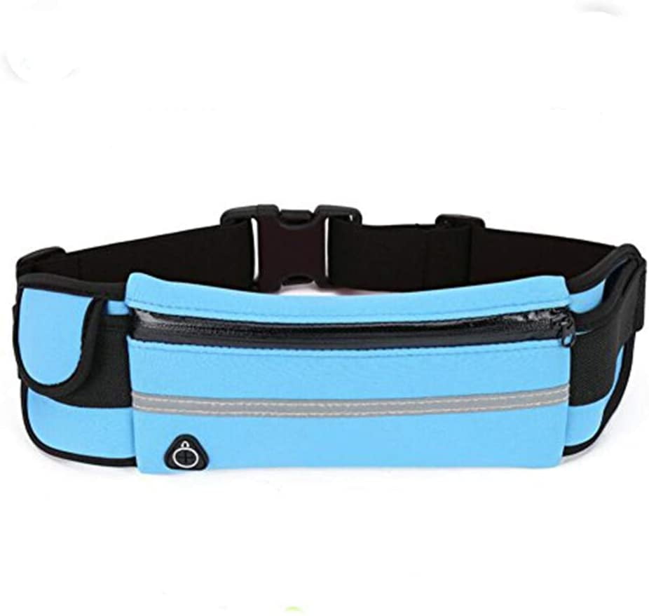 Obling Running Belt Black Adjustable Running Pouch Phone Holder Accessories Fits All Phone Under 6.5 Fanny Pack for Women Men Water Resistant Waist Pack Runners Belt for Hiking Fitness Travel