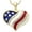 Gold-tone Heart, variant on cocojewelry 4th of July Patriotic USA American Flag Heart Pendant Necklace (Cross Silver-tone)