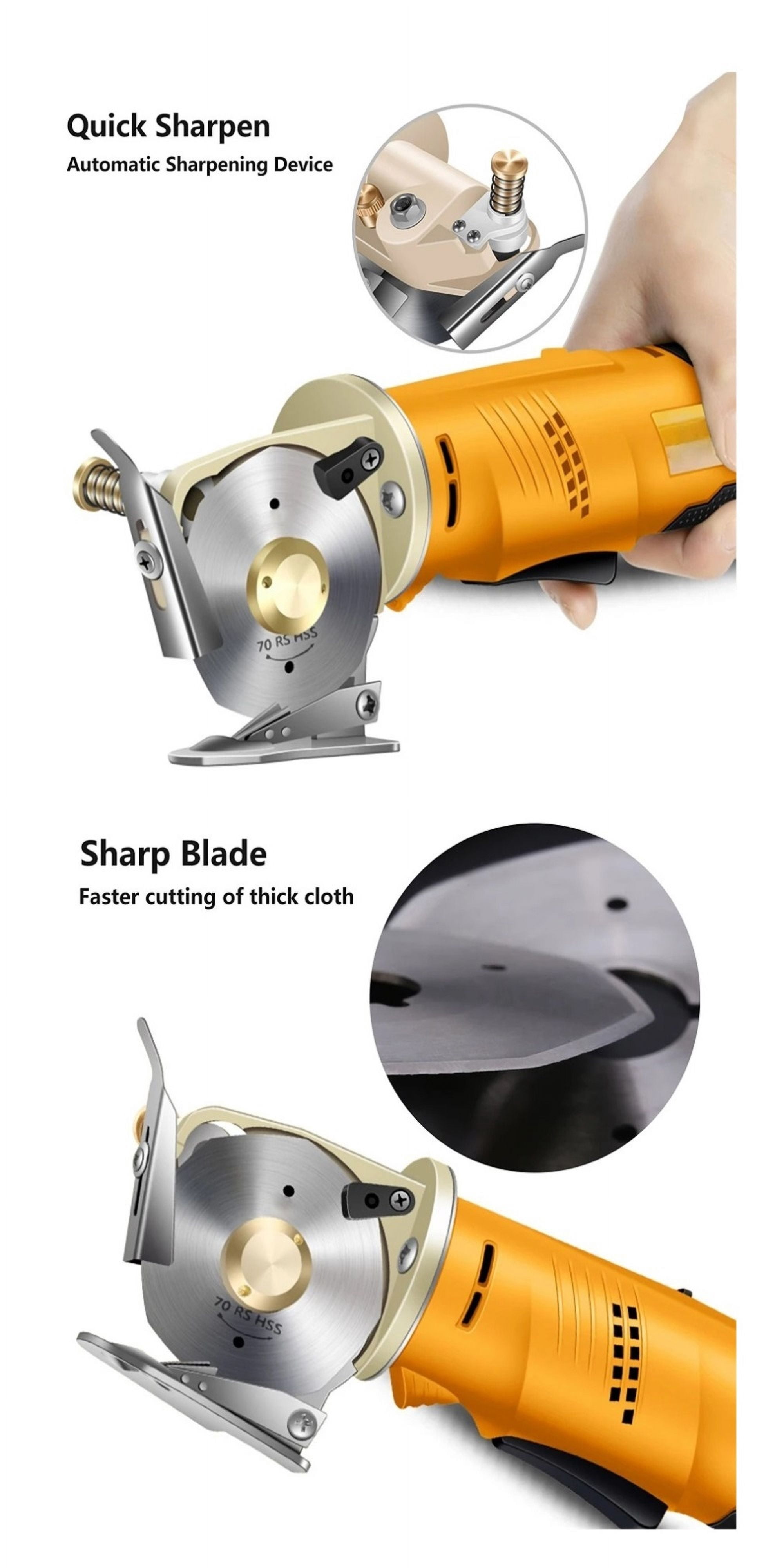 12V Electric Rotary Scissors,Cutting 25mm Tufted Carpet Scissors,2000mah Home Electric Trimmer DIY Fabric/Leather Cutting Tools ,Sharp & Durable