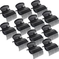 thumbnail image 1 of Hot Roller Clips Hair Curler Claw Clips Replacement Roller Clips for Women Girls Hair Section Styling (12 Pieces, Black), 1 of 5