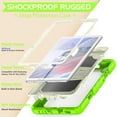 thumbnail image 4 of ELEHOLD for Samsung Tab A7 10.4 inch 2020 SM-T500 Ragged Case, Soft Silicone Hard PC Shoulder Strap Built-Kickstand Anti-Drop Shockproof Heavy Duty Protective Cover Case,Green, 4 of 10