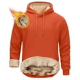 thumbnail image 6 of HAJWOH Mens Sherpa Hoodie Heavy Weight Fleece Lined Long Sleeve Hooded Sweatshirts Thick Warm Big and Tall Drawstring Pullover 2024 Winter Fashion Sweaters Orange 3XL, 6 of 8
