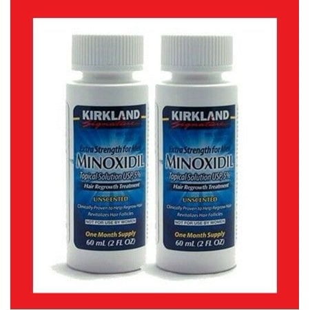 Kirkland Minoxidil 5% Extra Strength Men Hair Regrowth Solution -CHOOSE QUANTITY 2 Month Supply