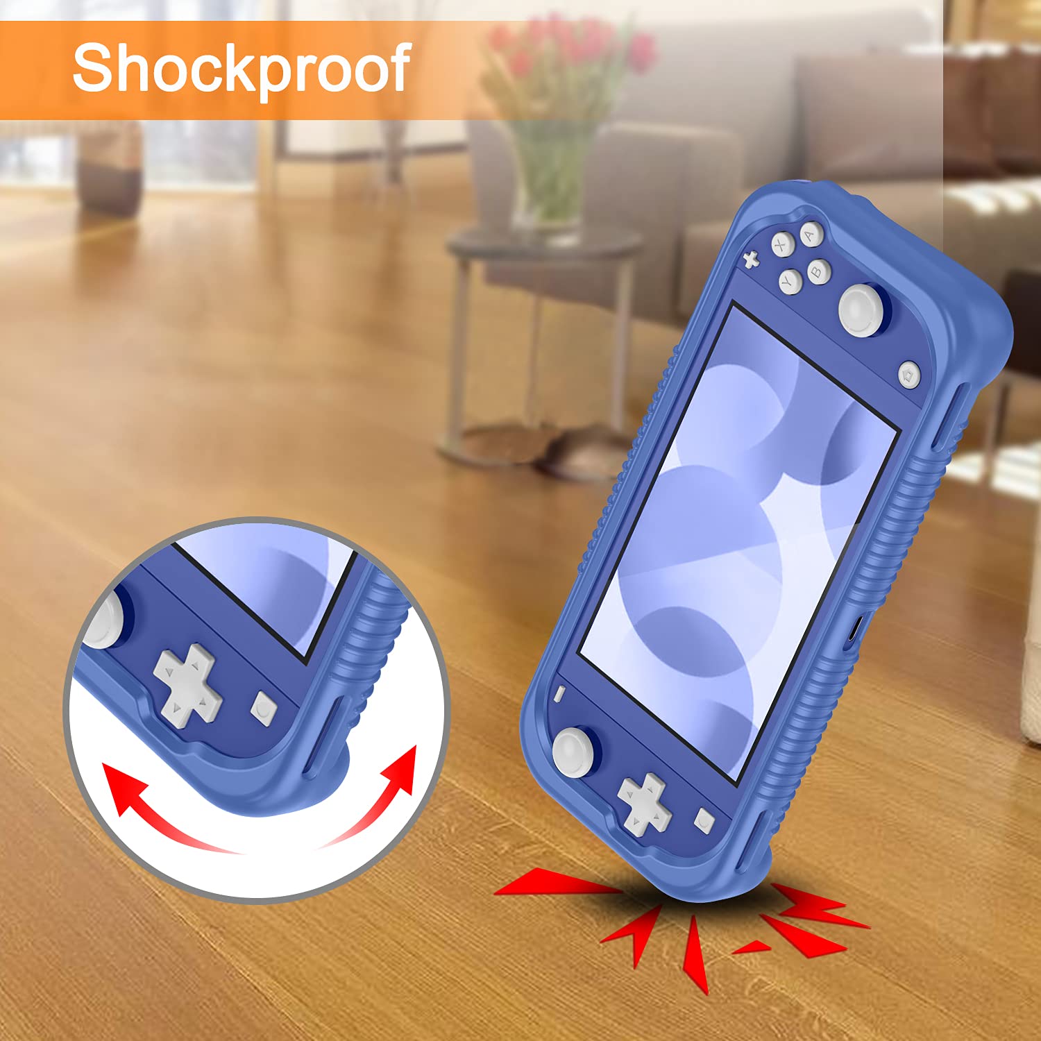 Fintie Silicone Case for Nintendo Switch Lite, Navy Blue photo 6