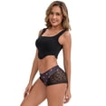 thumbnail image 4 of DARING DIVA Women's Ice Silk Mid-Waisted Full Coverage Boxer Briefs XL Red, 4 of 6
