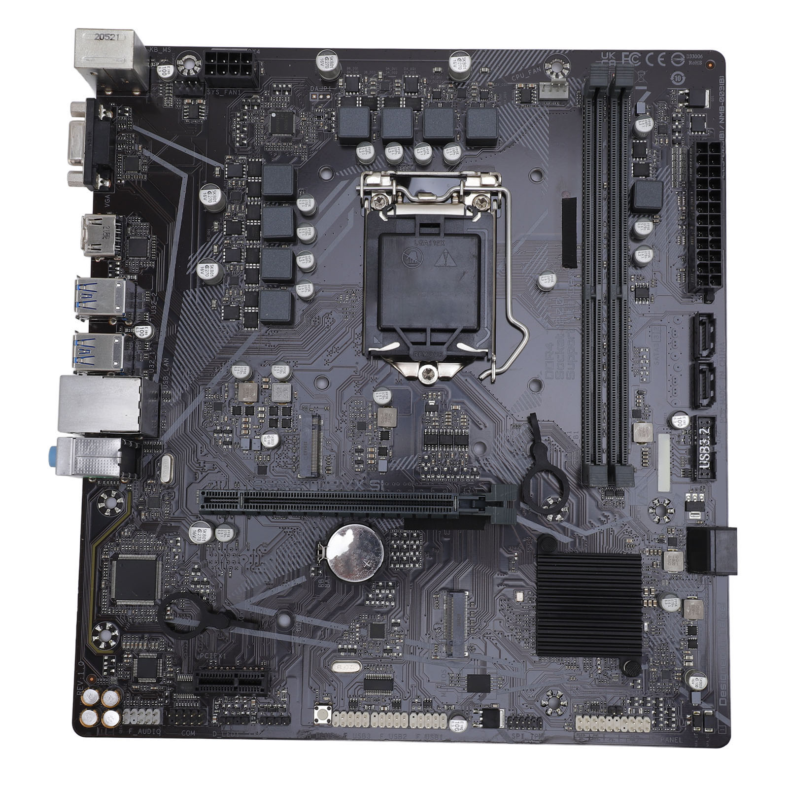 Desktop PC Motherboard, LGA 1200 Socket B560 Chipset Computer Motherboard M ATX Type for Upgrade