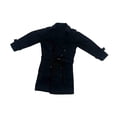 thumbnail image 4 of Almencla Fashion 1/6 Trench Coat, Handmade Doll Clothes Overcoat, Miniature Clothing for 12" Doll Model, Action Figures Dress up Accs Black, 4 of 8
