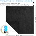 thumbnail image 3 of Paños de Limpieza de Microfibra, 8 Piezas, Toallas de Microfibra, Paños de Limpieza Súper Absorbentes, Reutilizables, Aptos para la Limpieza de la Cocina, el Coche y el Hogar (Negro), 3 of 4