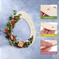 thumbnail image 3 of 3Pcs Wooden Wreath Frames, Easter Egg 11.8"x9.1" Unfinished Floral Hoop Rings for DIY Christmas Crafts Wedding Decor, 3 of 6