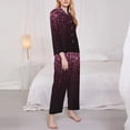 thumbnail image 3 of Sikiie Pink Glitter Sparkles A Pajamas for Women Set, Womens Pajama Sets, Lounge Sets for Women, 2pjs for Women-X-Large, 3 of 7