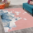 thumbnail image 2 of Flower Decorative Rug, Abstract Themed Modern Futuristic Image with Water Like Colored Art Print, Quality Carpet for Bedroom Dorm and Living Room, 6 Sizes, Pale Pink, by Ambesonne, 2 of 4