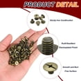 thumbnail image 3 of Uxcell M5 Chicago Screw Rivets 110 Sets Tornillos de unión metálicos para manualidades en cuero, bronce, 3 of 6