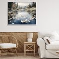thumbnail image 3 of Stupell Industries Coastal Still Pond with Morning Reflections White Framed Giclee Art, 30 x 24, by Franklyn Gregory, 3 of 8