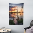 thumbnail image 1 of Nature Tapestry, Landscape with Traditional Famous Dutch Windmills on Background near Canal Photo, Wall Hanging for Bedroom Living Room Dorm Decor, 40W X 60L Inches, Orange Blue, by Ambesonne, 1 of 2