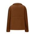 thumbnail image 5 of Lovskoo Winter Coats for Women Fuzzy Fleece Jackets Solid Zip Up Coats Long Sleeve Fuzzy Stand Collar Jacket Outerwear with Pockets Brown, 5 of 7