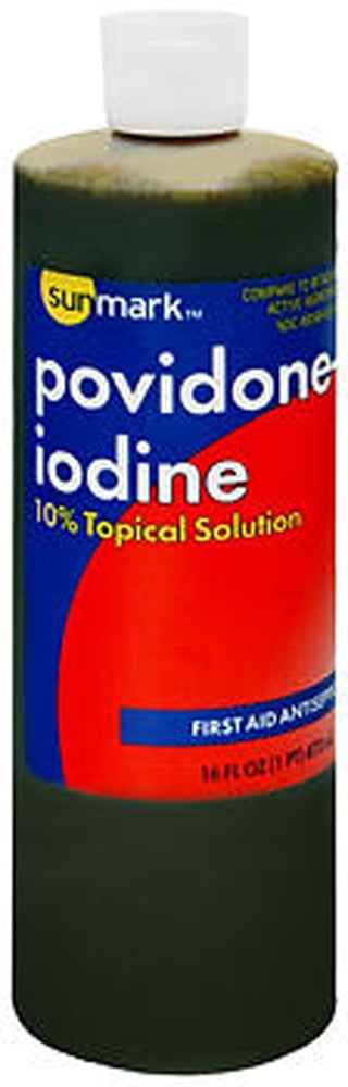 Sunmark Povidone-Iodine First Aid Antiseptic, 16 Fl. Oz