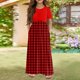 thumbnail image 2 of Girls Summer Sundress Plaid Maxi Dress Short Sleeve Casual Summer Dresses with Pockets Perfect for Parties & Daily Wear ,Sie:150, 2 of 6