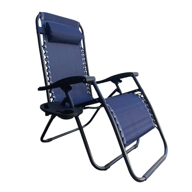 Camastro Gravedad Cero Azul Plegable Reclinable Exterior