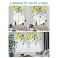 thumbnail image 4 of Summer Lemon Tie Up Curtains for Windows 45 Inch Length Balloon Curtains Kitchen Adjustable Balloon Window Shade Spring Floral Eucalyptus Leaves Botanical Tie Up Bathroom Curtain Window 52"x45", 4 of 6