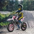 thumbnail image 4 of 49cc Kids Dirt Bike,Dirt Bike Dirt Bikes for Kids 6-12 Gas Power Motocross Off Road Mini Motorcycle Children Pocket Motorbike with 2-Stoke Front/Rear Disc Brakes Pink, 4 of 6