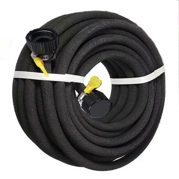 1/2” Soaker Hose 100FT for Garden Beds, Heavy Duty Soaker Hoses for Foundation Watering 70% Water Saving Drip Hose Irrigation for Lawn Landscaping Garden